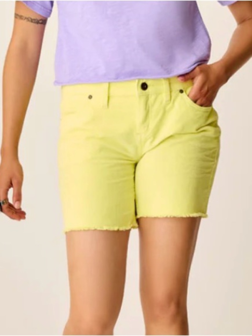 Carve Design OAHU 6" Shorts | Citron | Sz 12 | Organic Cotton